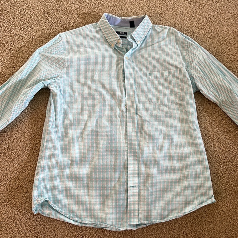 Izod Slim Fit Buttoned Shirt-size L